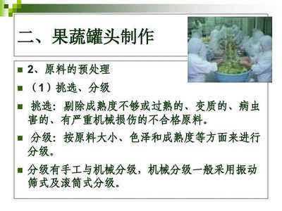 果蔬罐头加工工艺与技术要点